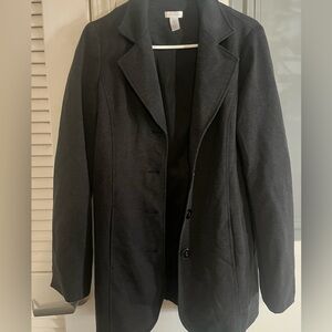 Chico's Long Slim Blazer in Charcoal